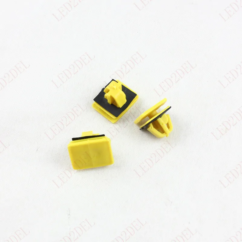 

Автомобильные желтые пластиковые фиксаторы-клипсы, полоса для порога двери, отделка панели, крепежные зажимы с черной прокладкой для Hyundai