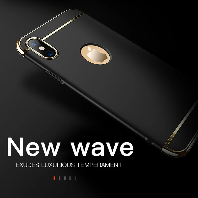 Роскошный Золотой Жесткий Чехол для iPhone 11 Pro 5 5S SE X задняя крышка Xs Max XR Съемный 3 в 1 Fundas чехол для iPhone 8 7 6 6s Plus сумка