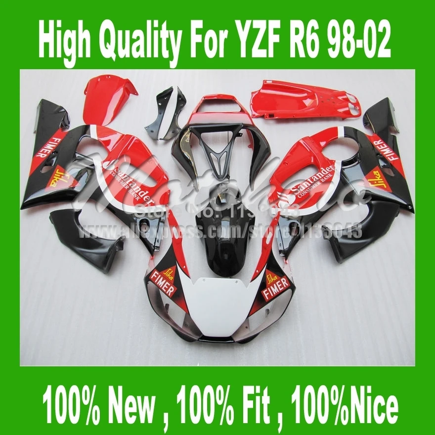 

7Gifts+ fairing parts for Yamaha YZF R6 98 02 YZF-R6 98 99 00 01 02 YZF 600 R6 1998 99 00 01 02 #33rf4 fairings red black gifts