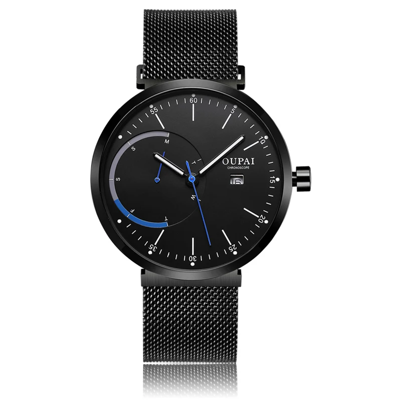 Новинка 2018 модные классические мужские часы водонепроницаемые повседневные