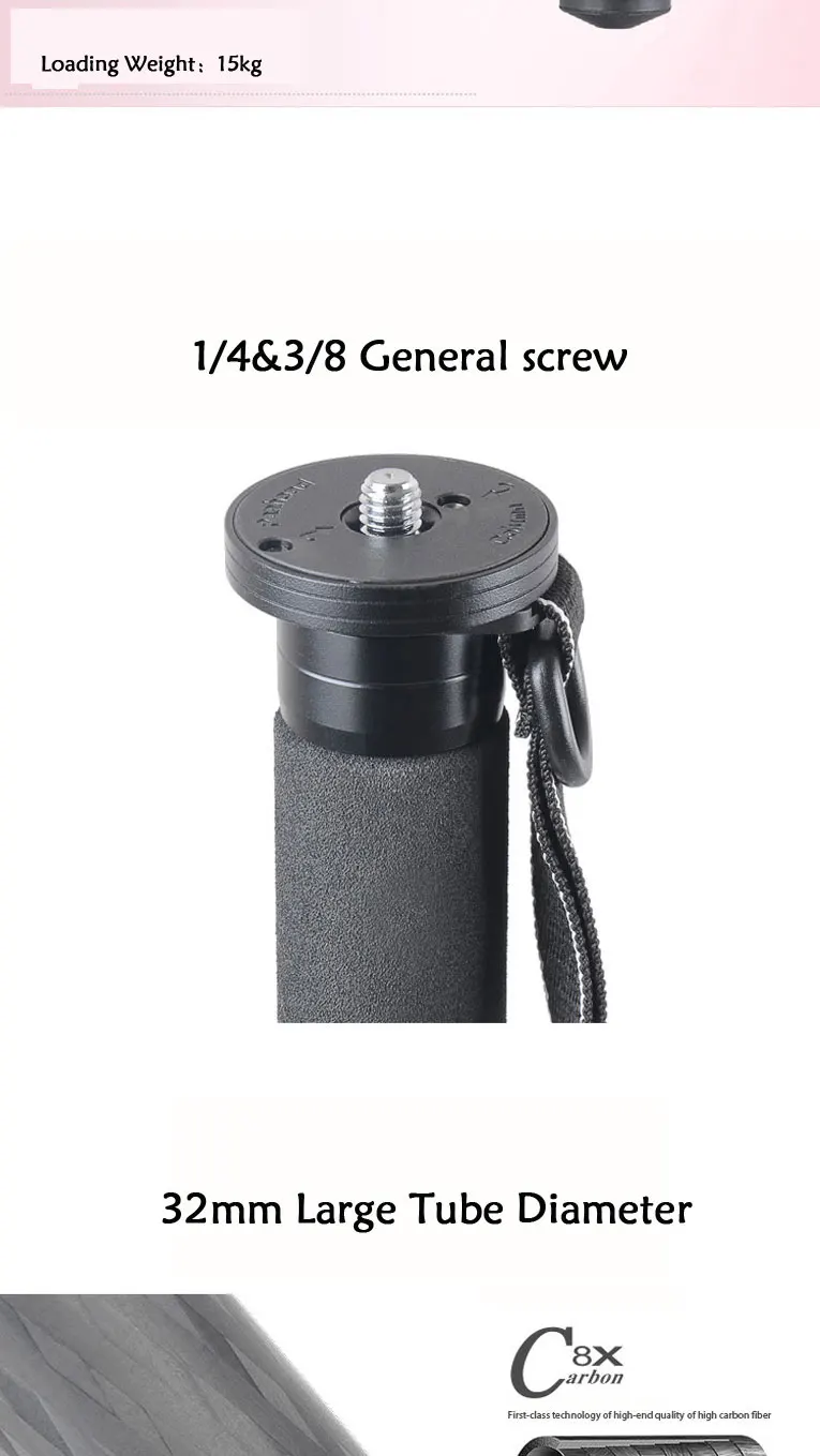 Xiletu ML-325C штатив из углеродного волокна монопод стабильный полюс для Canon Nikon цифровой камеры с острие из нержавеющей стали