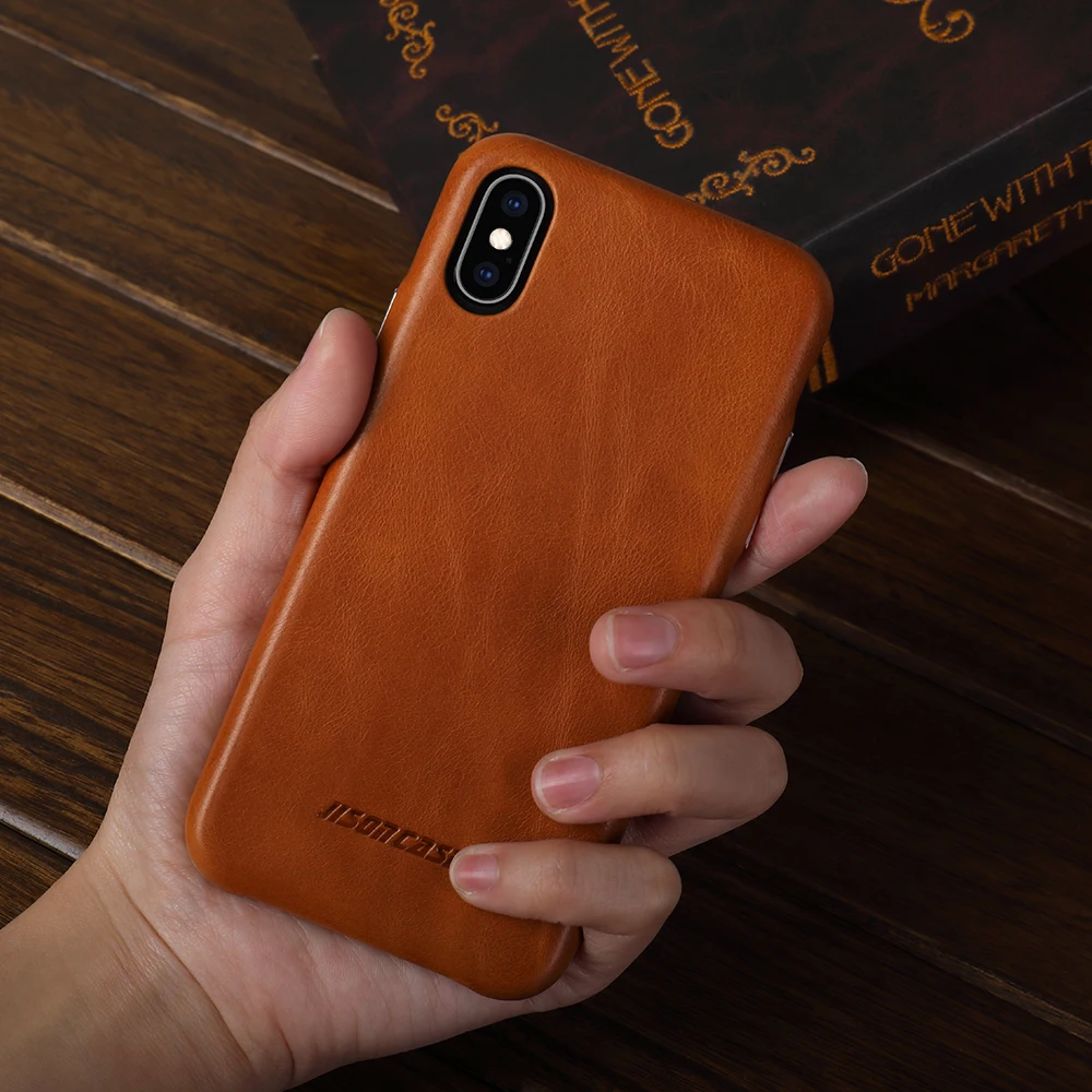 Jisoncase, кожаный чехол для телефона, для iPhone XS, роскошный бренд, чехол для телефона, противоударный, ультра-тонкий, 5,8 дюймов, приталенный Чехол s, новинка