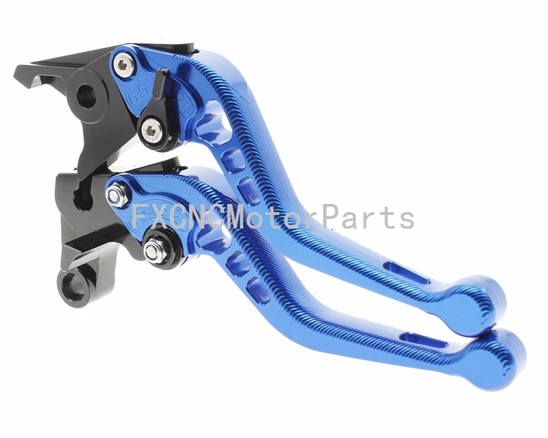 Новый Алюминиевый Синий ЧПУ 3D Короткие Сцепные Рычаги Тормоза Мотоцикла Для Suzuki