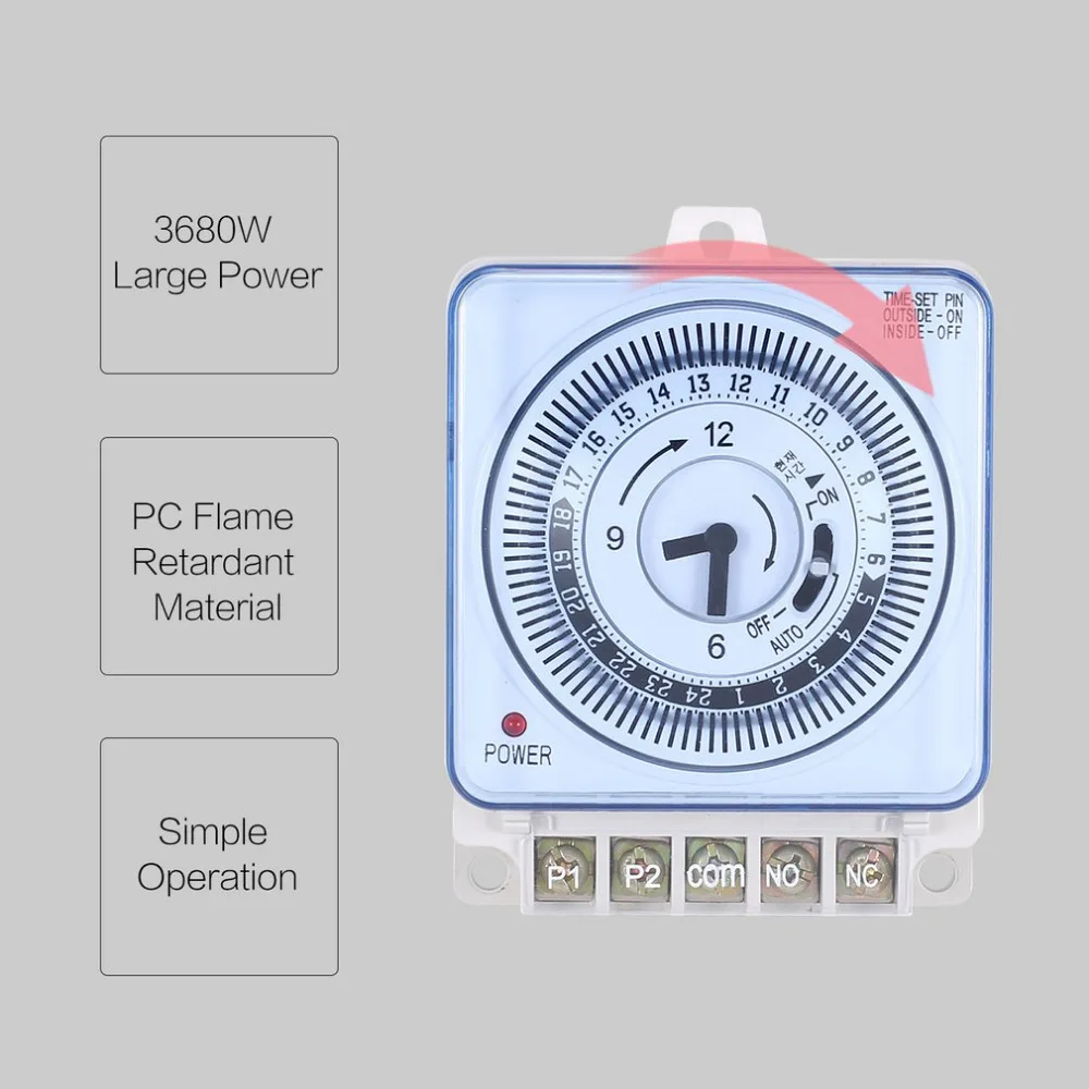 Mechanical Timer 230V Time Counter Reminder 15min 24h Kitchen Countdown Energy Saving Controller Industrial Timing Switch | Обустройство