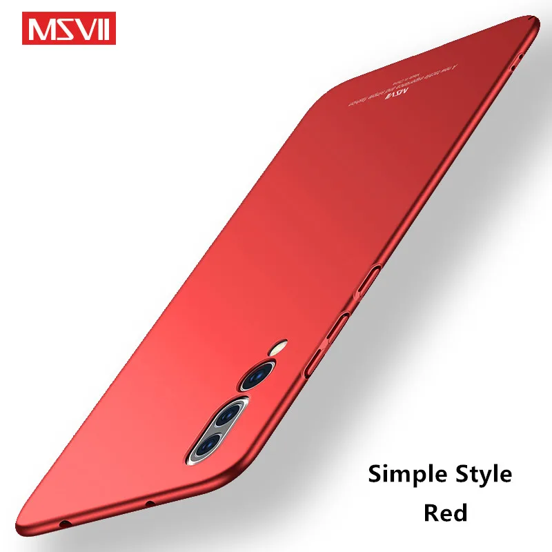 Simple Red Huawei P30 lite чехол MSVII Ультратонкий ПК Жесткий противоударный матовый чехол с защитой от отпечатков пальцев для huawei P30 Pro P30 P 30 - Цвет: Simple Red