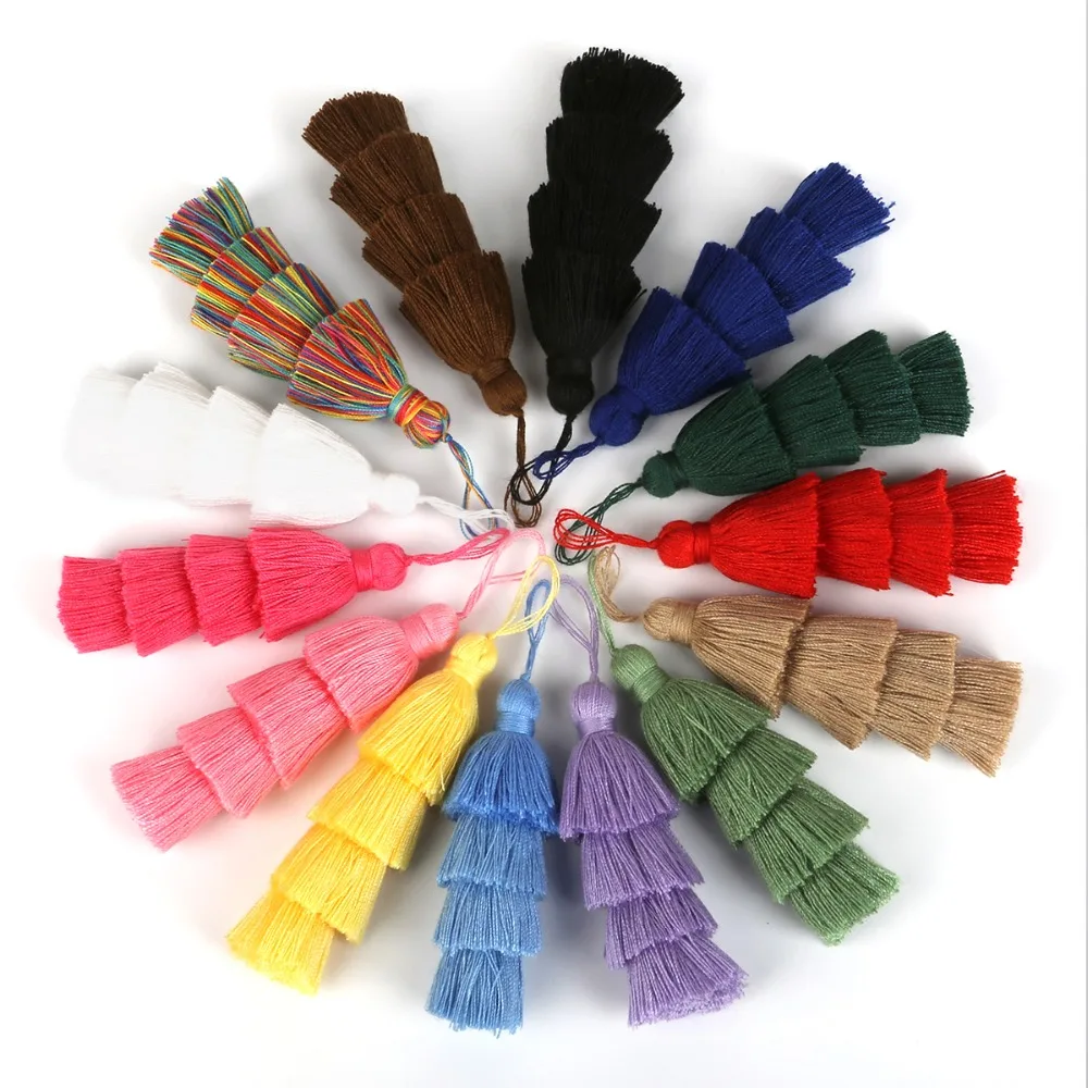 3 шт. 2 + 8 см кисточки хлопковые шелковые для занавесок сделай сам отделка бахромой