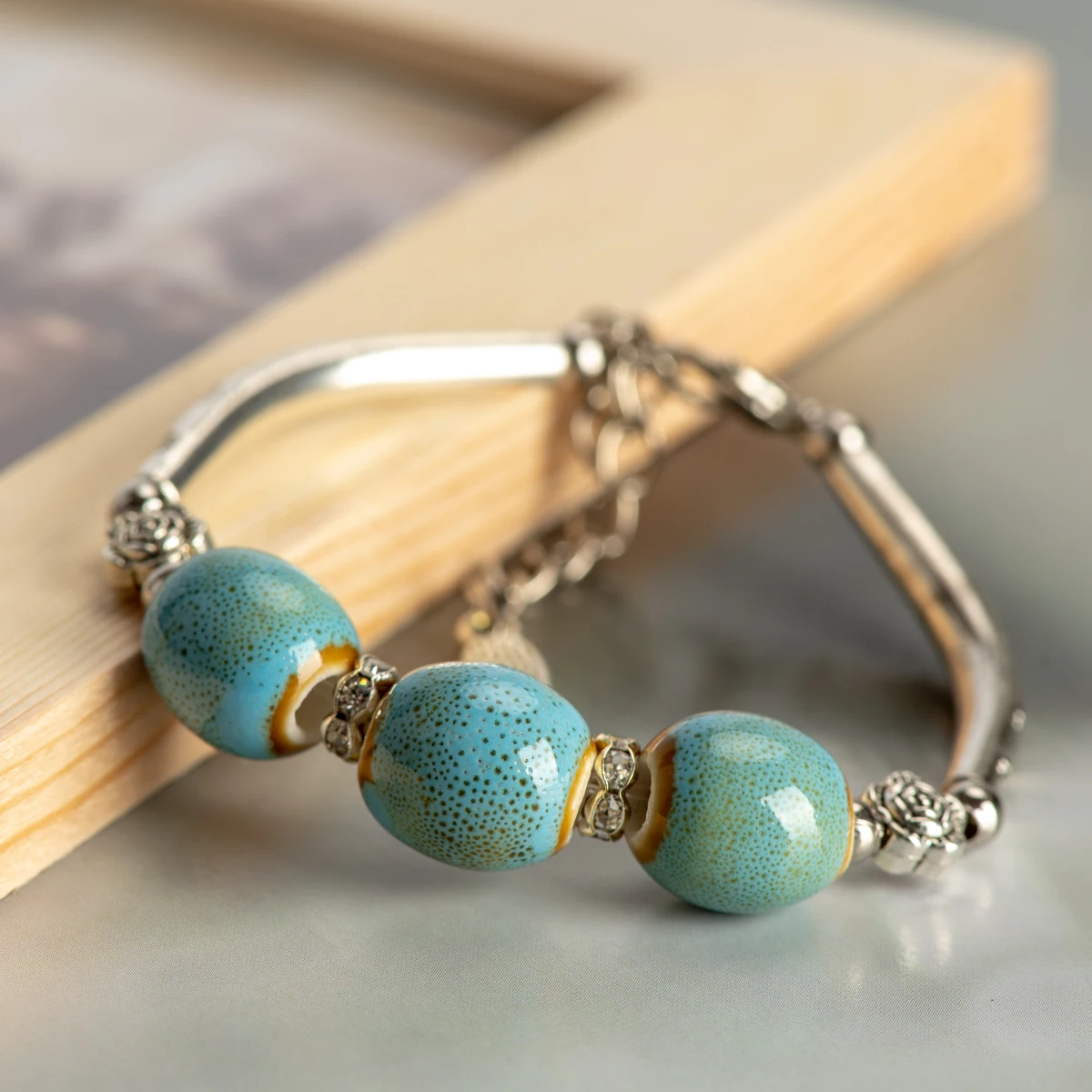 China Ceramics Stone Bracelets Party Gift Beads Boho Ceramic jewelry for women drop shipping #HY566 | Украшения и аксессуары