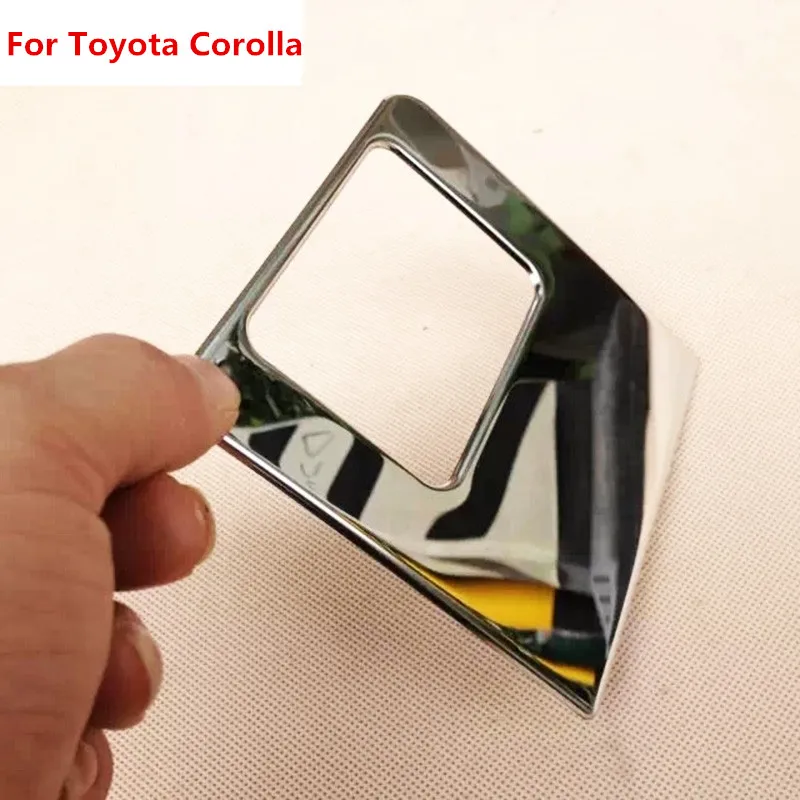 Для Toyota Corolla 2014 2015 внутренняя коробка для хранения из нержавеющей стали отделка