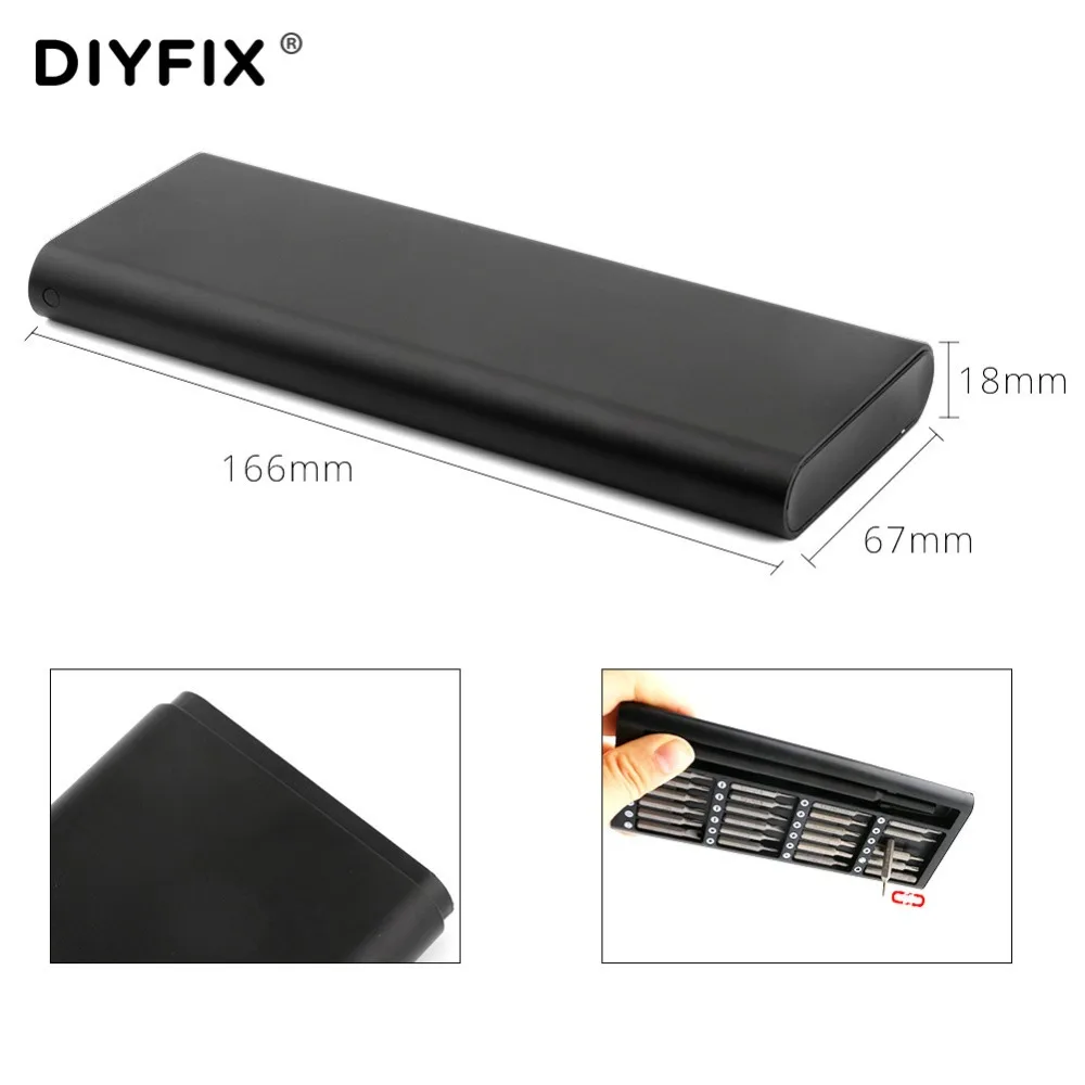 Набор прецизионных отверток DIYFIX с 24 магнитными отвертками для iPhone samsung xiaomi Phone Tablet Watch Repair Tools