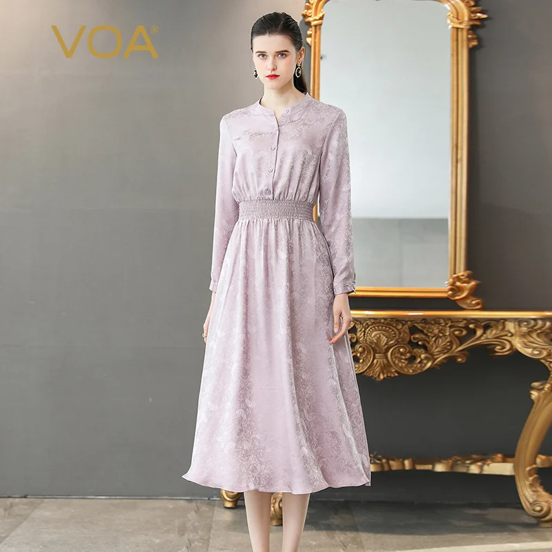 VOA женское шелковое жакардовое с завышенной талией Плюс Размер Повседневное