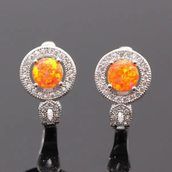 Новейшие красивые серьги с огненным опалом золотого цвета огненный опал ААА