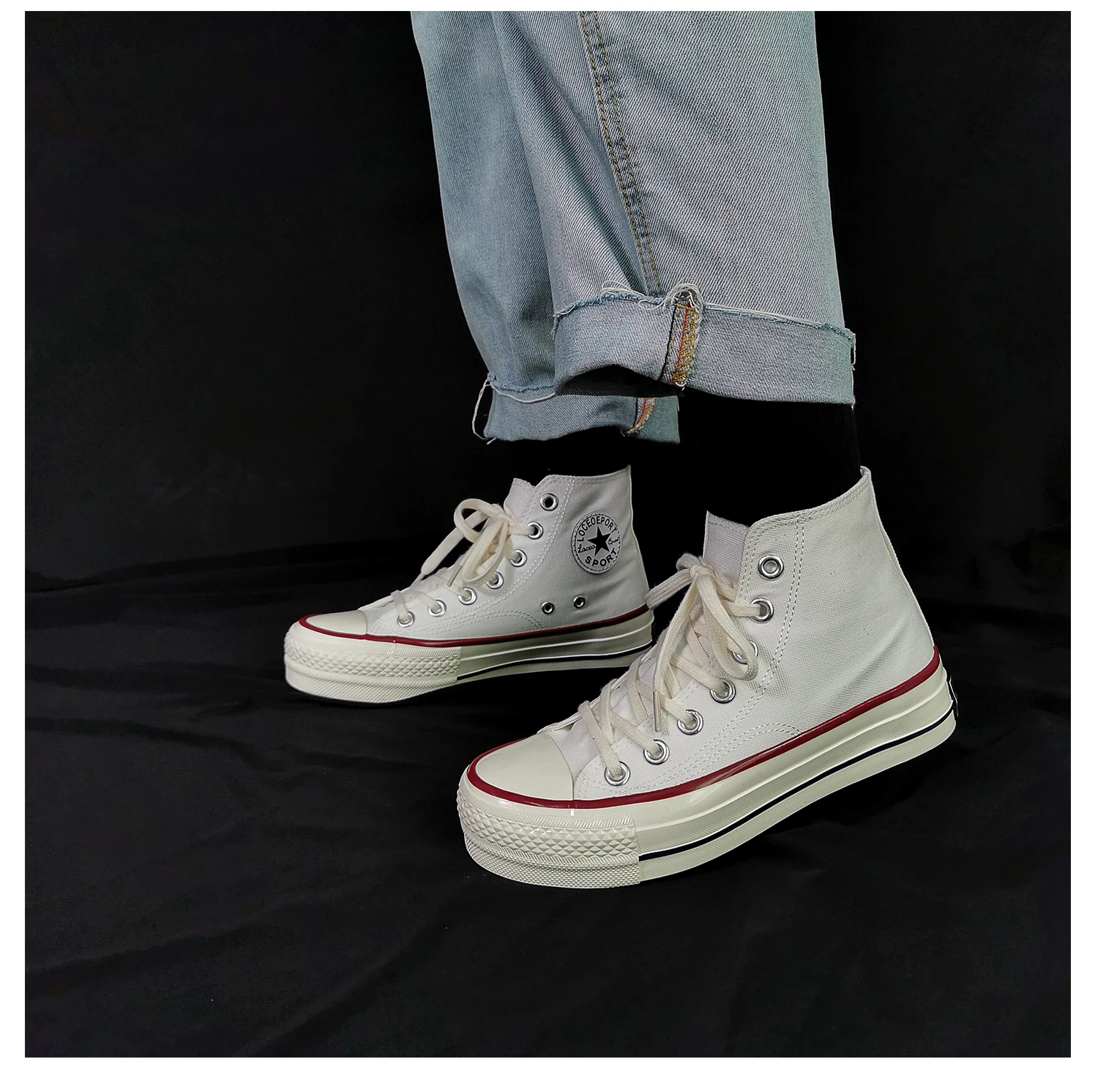 Женская парусиновая обувь на высокой платформе; Модные женские повседневные кроссовки на шнуровке в стиле ретро; уличная дышащая обувь для отдыха