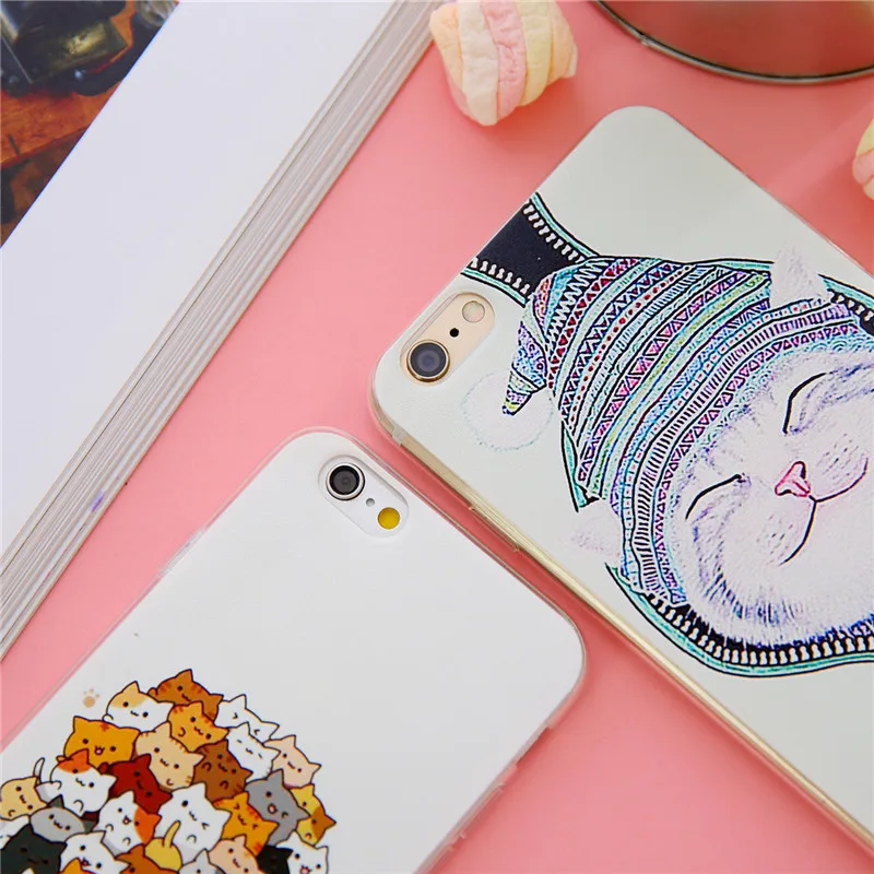 Новый Apple 7 plus Мягкий чехол Полный пакет IPhone 6 S для телефона силиконовый рельефный