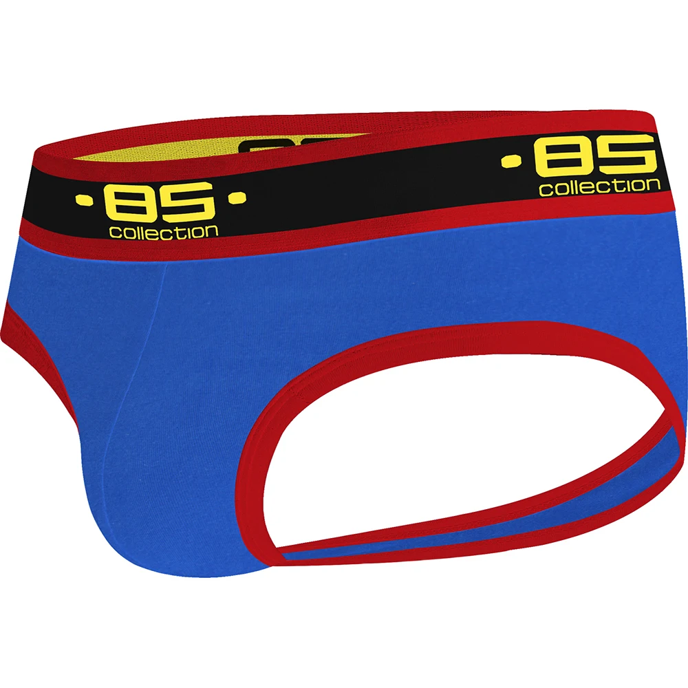 BS Брендовое Мужское нижнее белье с веселыми рисунками jockstrap сексуальные Танга