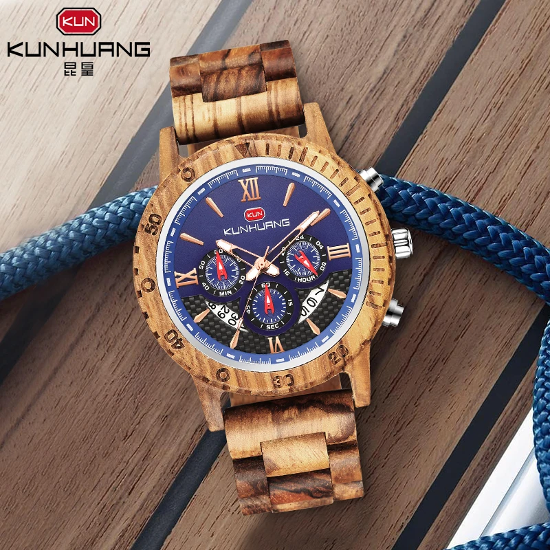 2019 Креативные мужские деревянные часы наручные креативные настоящие Твердые