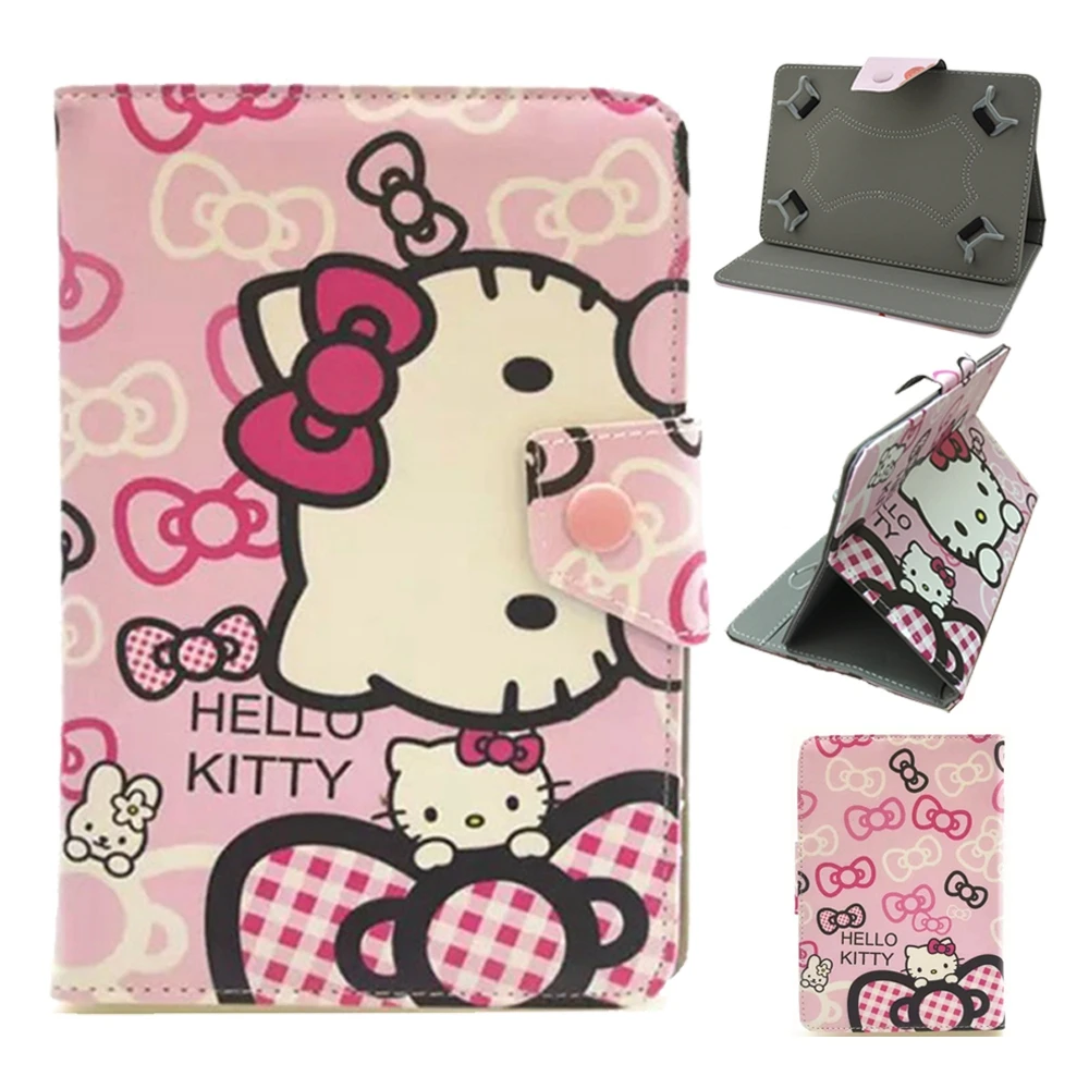Рисунок «Hello Kitty» Миньоны Универсальный 7,0 планшет искусственная кожа Чехол для samsung T110 T210 Asus huawei 7,0 Tablet для детей