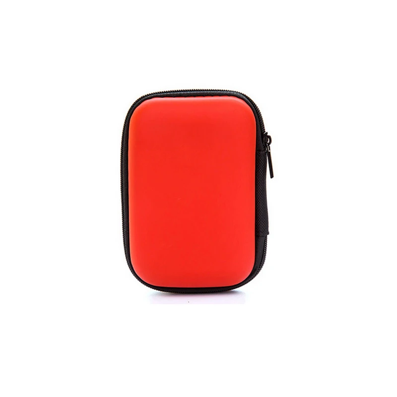 Red 12x8cm Urijk чехол для наушников EVA, сумка для хранения монет, контейнер для наушников, коробка для хранения наушников, мешочек с держателем, органайзер для проводов - Цвет: Red 12x8cm
