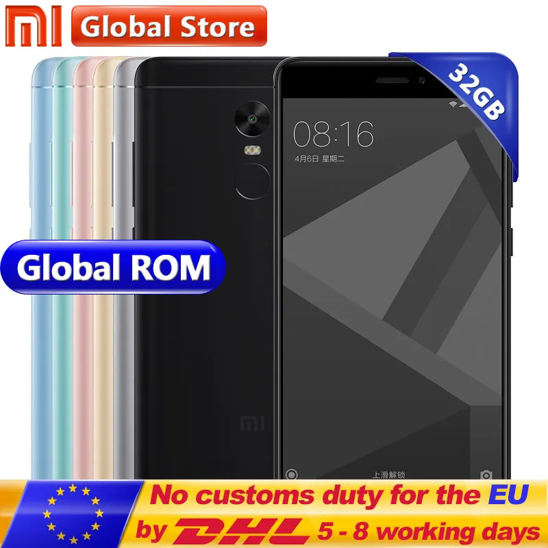 Восьмиядерный процессор Snapdragon 625 X ГБ 3 32 Гб мобильный телефон Redmi Note 4 Note4X 5