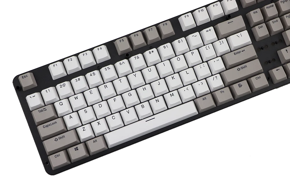 pbt keycap Double shot 108 keys Retro gray white OEM profile for MX Switches mechanical keyboard Keycaps