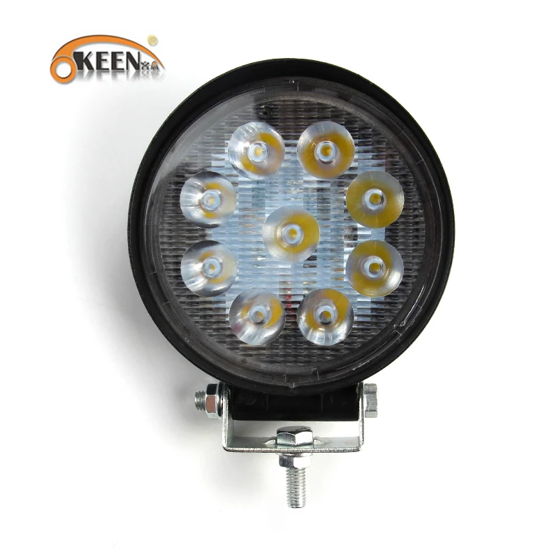 OKEEN 4x4 дюйма 27 Вт Светодиодный светильник для внедорожника 12 В 24 точечный