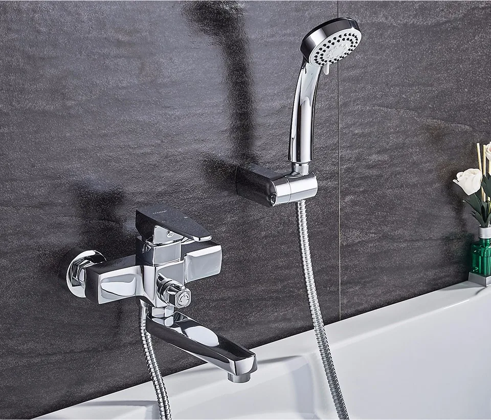 LEDEME Смеситель для ванны с коротким изливом латунь Цвет: хром L3130