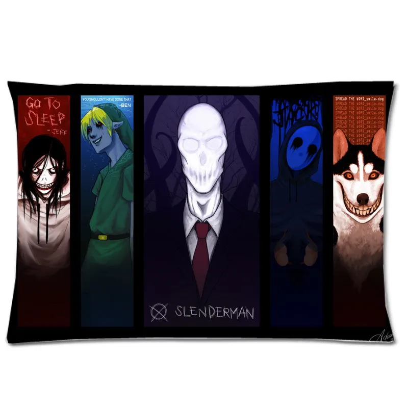 Модные Creepypasta Family Мягкий Чехол на подушку полиэфирная наволочка Прямоугольник