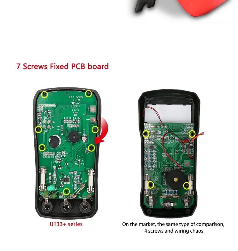 UNI-T UT33A+ UT33B+ UT33C+ UT33D+ цифровой мультиметр AC DC Ток Сопротивление+ 2mF емкость NCV тестер с ЖК-подсветкой