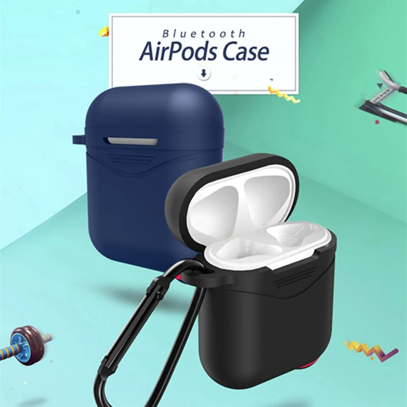 Защитный силиконовый чехол для AirPods противоударный Earpods Apple наушники Airpod зарядное