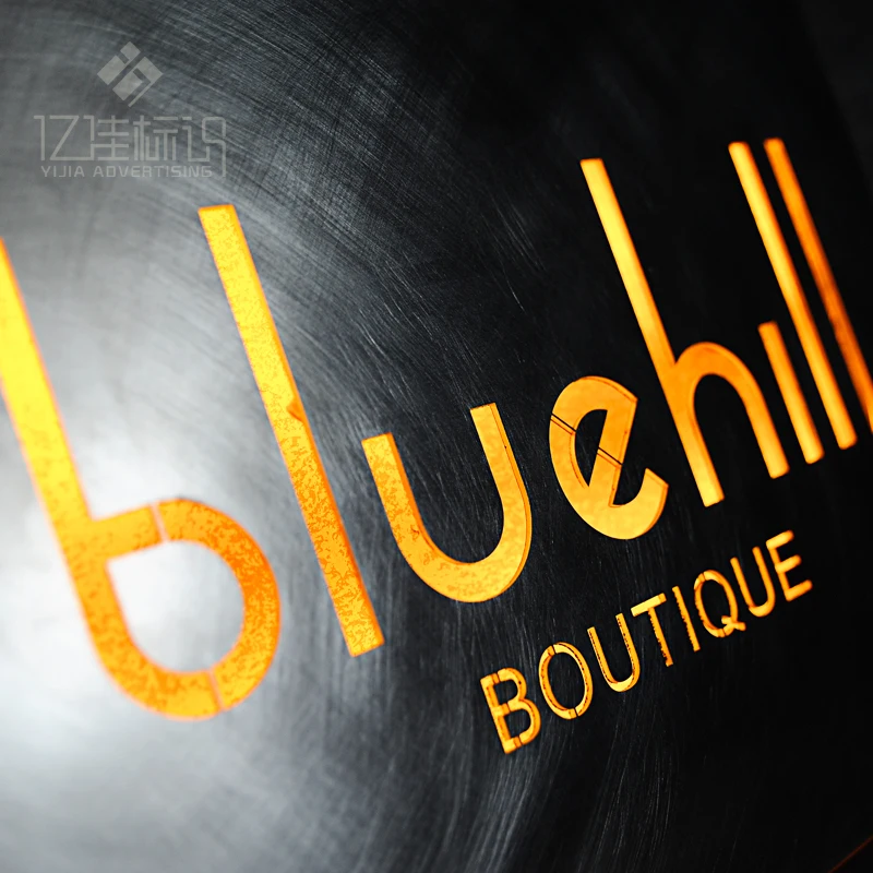 Рекламная вывеска для улицы из нержавеющей стали с светодиодный светкой