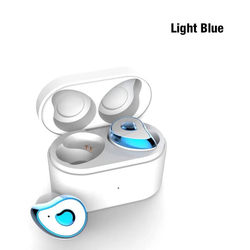 LYMOC TWS настоящие беспроводные наушники V5.0 стерео наушники для телефона Hi-Fi с шумоподавлением басов с HD микрофоном для samsung iPhone - Цвет: Light Blue