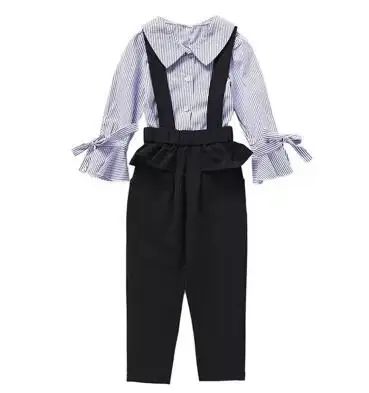

Kids Clothing Sets 2020 New Spring Autumn Girls Long Sleeve Striped Shirt + Pants 2 pieces Suits Children Clothes Outfits