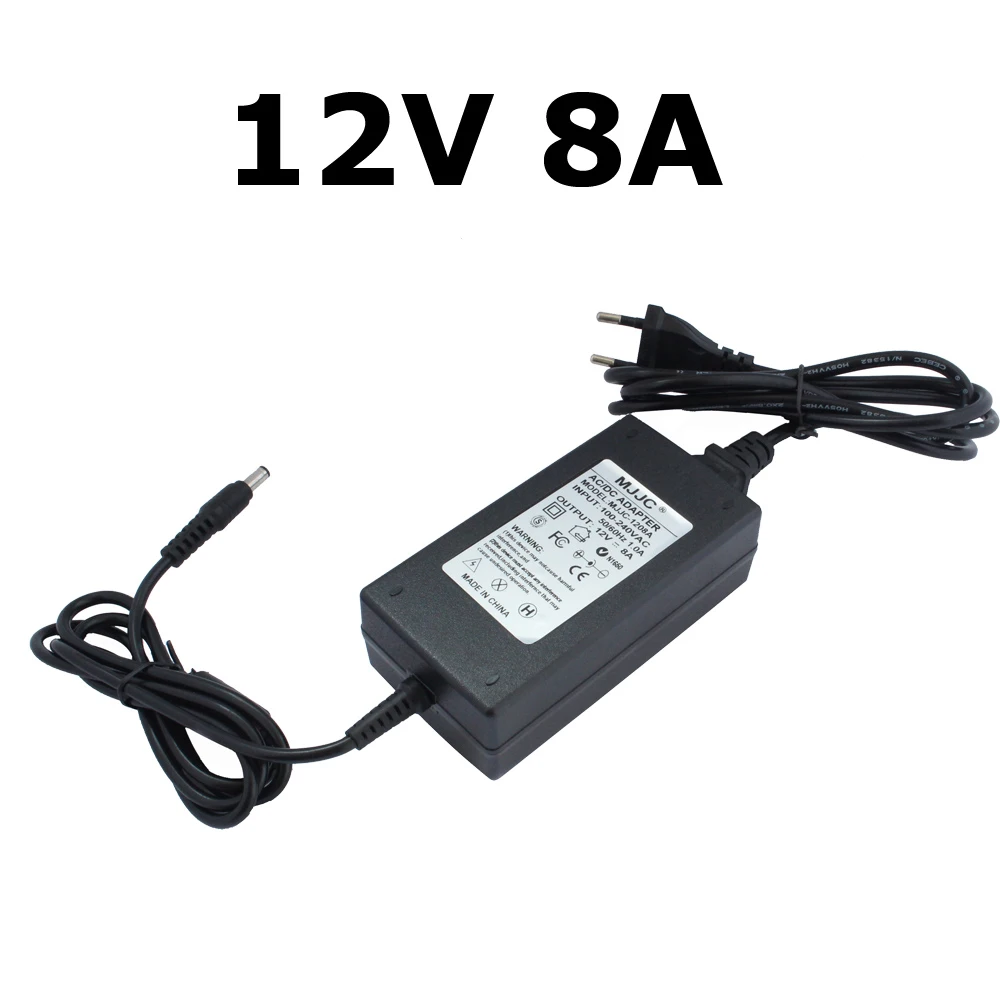 DC 12 V источник питания 1A 2A 3A 4A 5A 6A 8A 10A 15A светодиодный переключатель трансформатора переменного тока 110V 220V до 12 V Светодиодная лента адаптер питания - Цвет: 12V 8A