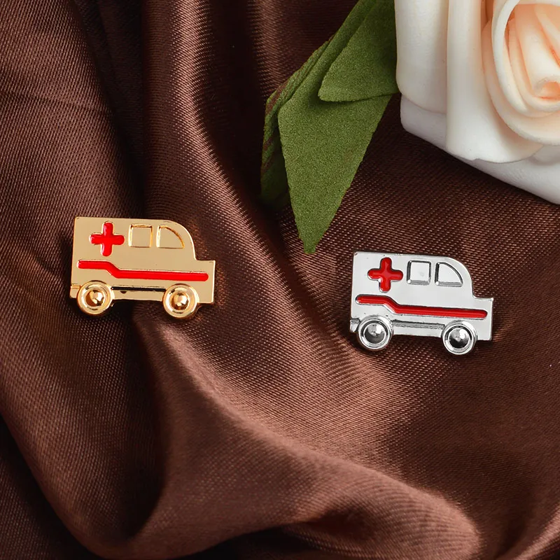 

Red Cross Ambulance Pins Badges Brooches Lapel Pin Medical Doctor Nurse Medical School Graduation Gift Nurse Jewelry