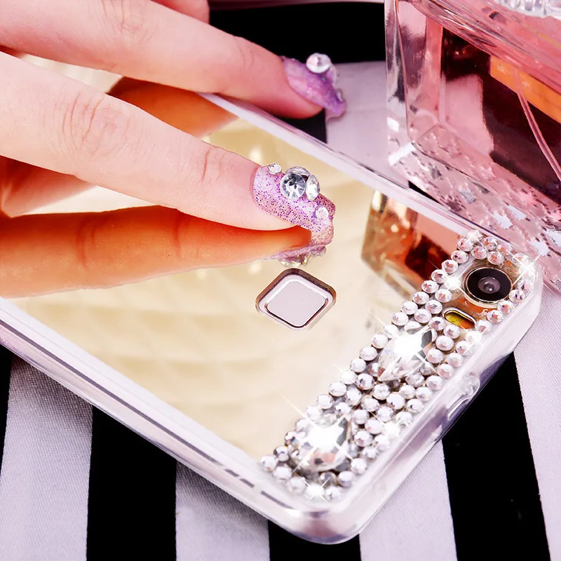 2017 Luxury Diamond Mirror Case Bling Rhinestone Phone Cover For BBK Vivo X6 X7 X9 Plus Y37 Y66 Y55 Y51 Xplay6 V3 Max Y31 Y35 X5 |