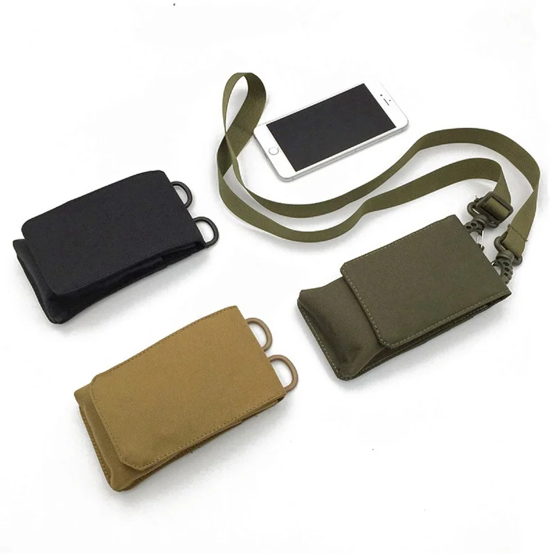 CQC Открытый Тактические двойные карманы Molle Чехол для телефона ремень сотовый телефон кобура держатель для мобильного телефона чехол охотничий поясная сумка
