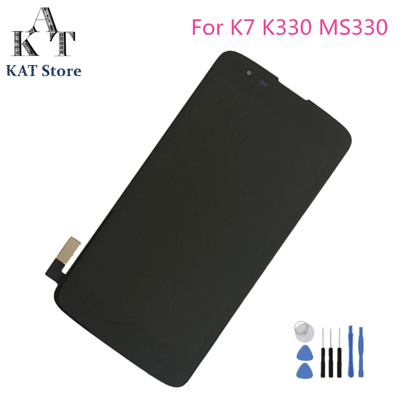 Сенсорный ЖК экран KAT 5 0 дюйма для LG K7 K330 MS330 LTE Q7 X210 дигитайзер в сборе с рамкой