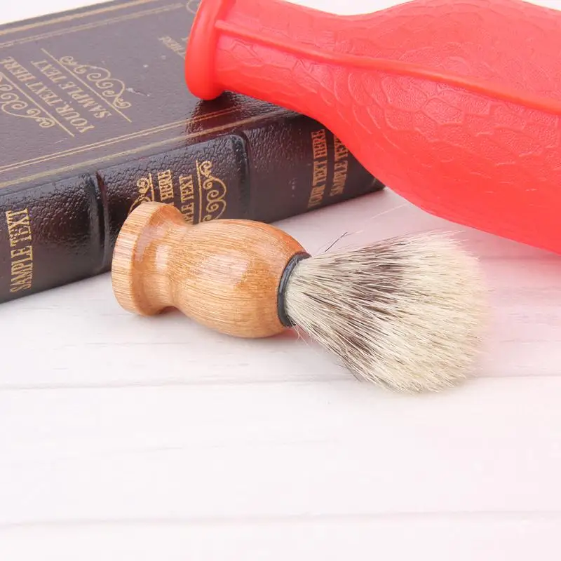 Badger Hair Men's Shaving Brush Salon Facial Beard Cleaning Shave Tool Razor Nylon and hair | Красота и здоровье