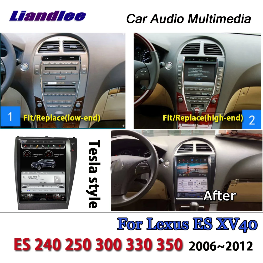 Автомагнитола Tesla вертикальный экран для Lexus ES XV40 ES 240 250 300 330 350 2006-2012 Android Мультимедиа gps Navi навигационная система