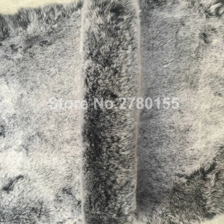 snow grey Цена настоящий кроличий мех 40x24 см DIY Шарфы шапки помпон пальто Одеяло Подушка швейный Материал Пушистый мягкий натуральный мех R16 - Цвет: snow grey