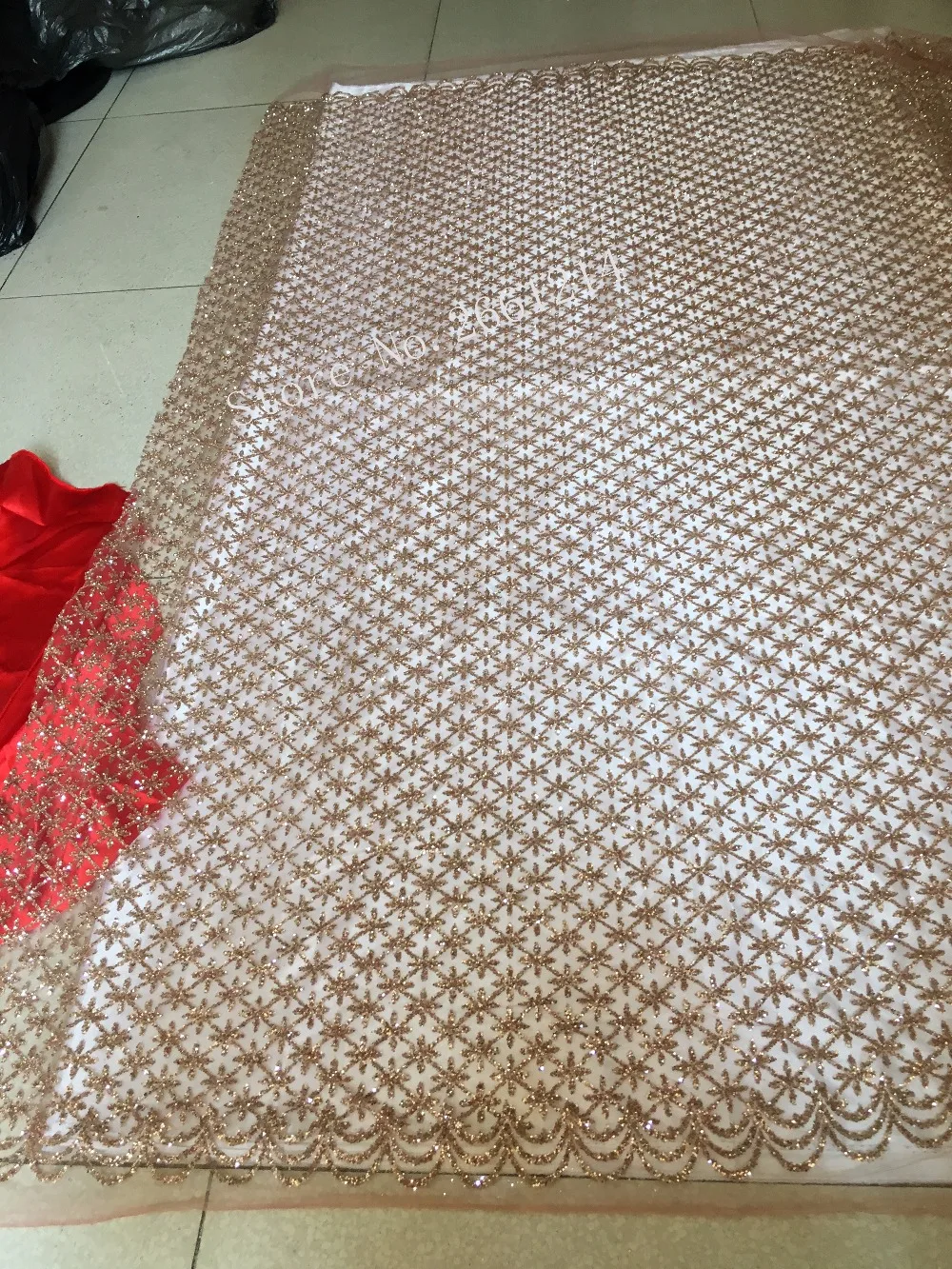 5 ярдов/партия блестящая сетка цвета шампанского | Дом и сад