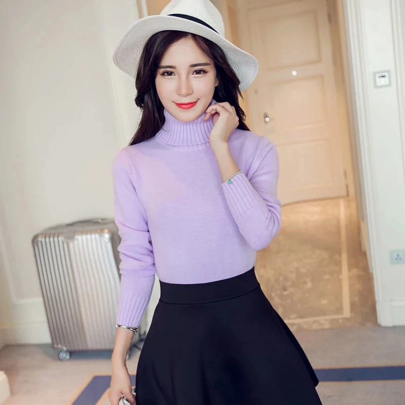 OHRYIYIE Women Turtleneck Winter Sweater Ladies Knitted Warm Sweaters And Pullovers Female Tricot Jumper Pull Femme Tops | Женская