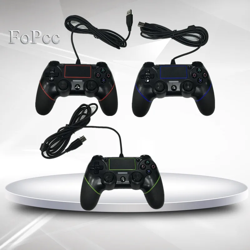 FoPcc проводной джойстик usb вибрации для PS4 геймпад | Электроника