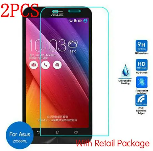 2 шт. закаленное стекло для Asus ZenFone Zoom защита экрана Защитная пленка ZX550 ZX551ML |