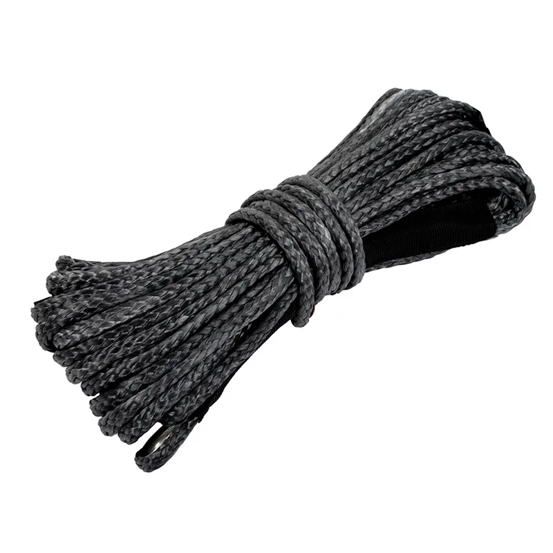 6mm x 15m Rope Синтетическая лебедка 4000lbs, ведущая направляющая, алюминиевая, для внедорожников, ATV UTV, Hawse, Fairlead, 5 мм x 15 м/6 мм x 15 м, нейлоновая веревка, лебедка, буксировочный кабель - Цвет: 6mm x 15m Rope