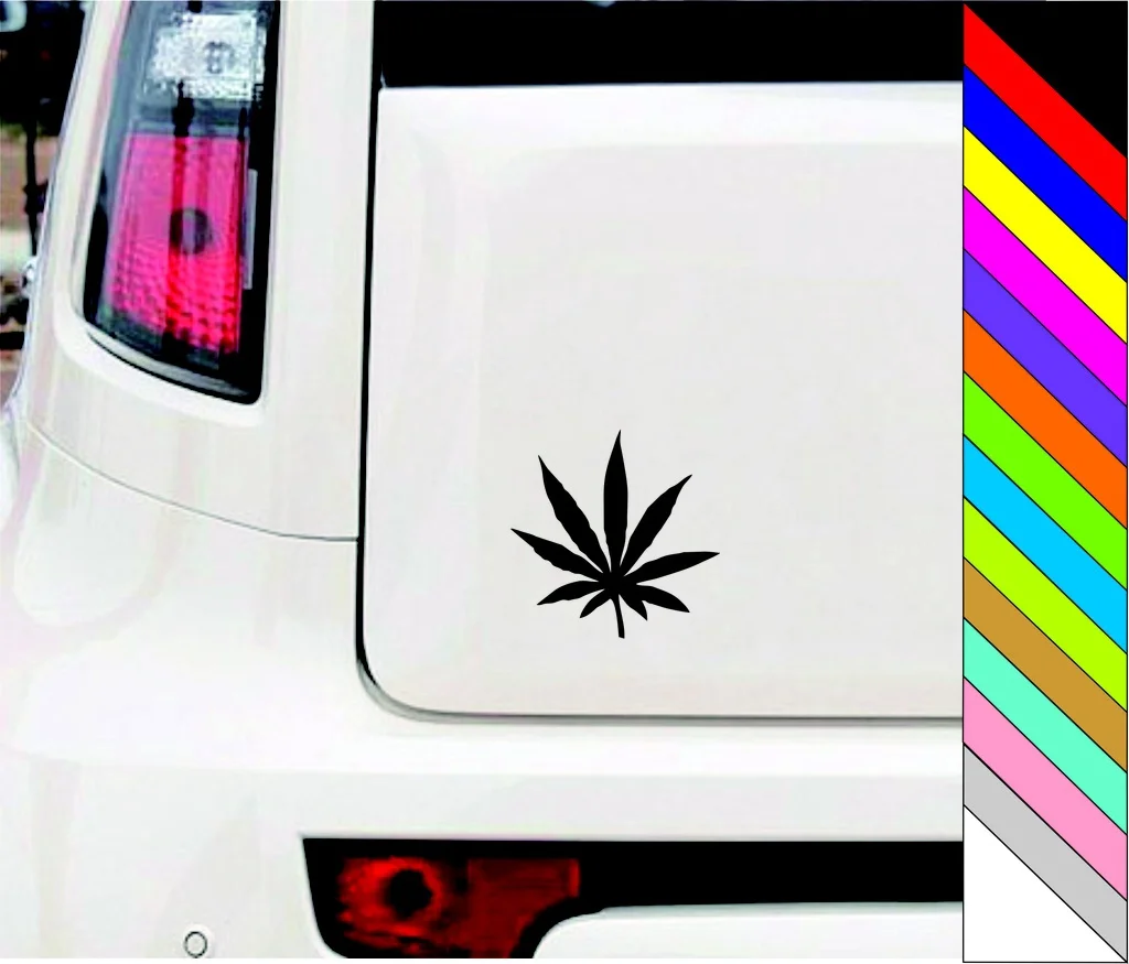 Черный горшок Лист наклейки WEED RASTA 15 см|Наклейки для творчества| |