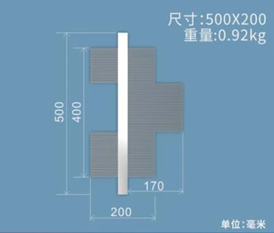 500X200mm 400 мм 500 мм 600 мм Профессиональный контурный профиль калибровочный Металлический Стальной плиточный ламинат плитки общие инструменты контурный Калибр дубликатор - Цвет: 500X200mm
