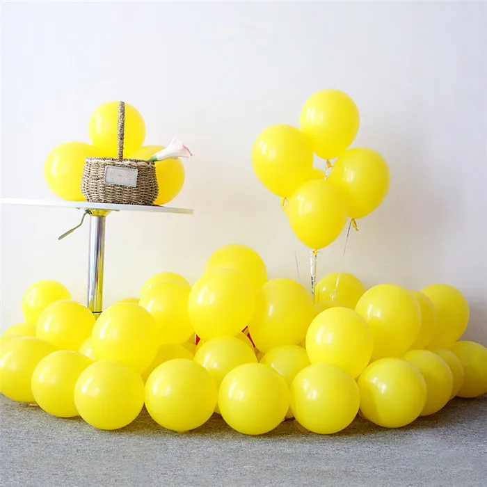 2.2gMatte D33 Yellow 10 шт. 12 дюймов черные золотые матовые латексные воздушные шары для гелия надувные свадебные украшения воздушный шар с надписью "Happy Birthday" Вечерние воздушные шары - Цвет: 2.2gMatte D33 Yellow