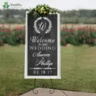 YOYOYU, свадебная виниловая наклейка на стену, добро пожаловать в нашу свадьбу, наклейка на заказ, для свадьбы, доска, ZW396