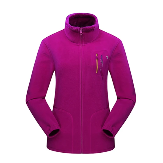 Women Rose Purple Горные мужские и женские Зимние флисовые походные уличные спортивные куртки для кемпинга толстые тепловые треккинговые мужские лыжные альпинистские пальто VA472 - Цвет: Women Rose Purple