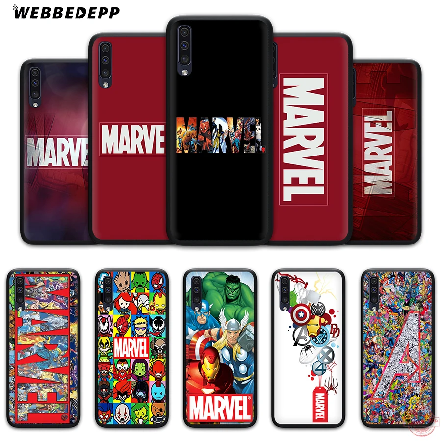 WEBBEDEPP класса люкс с логотипом комиксов Marvel мягкий чехол для телефона для samsung A50s A40s A30s A20s A10s A60 A70 M10 M20 M30 M40 чехол s